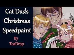 Cat Dads Christmas Artwork Speedpaint