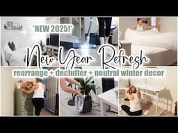 ✨ 2025! NEW YEAR RESET // clean with me + declutter + refresh // cleaning motivation