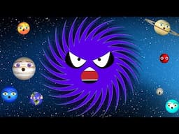 Learn Funny Planets Blend with Black Hole★Monster Planets VS Black Hole Game★Planets for Kids