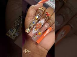 🍁🍂✨ New tutorial out #nails #acrylicnailstutorial #blingnails #nailart