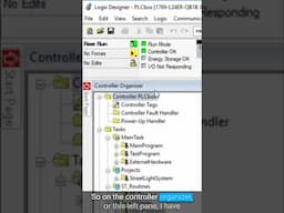 Dive into PLC Programming: Exploring the Controller Organizer  #industrialautomation #plc #rockwell