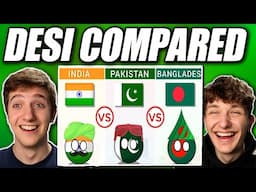 India vs Pakistan vs Bangladesh - Country Comparison REACTION!!