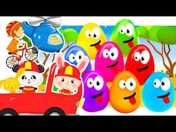 🚒🚓🏎  How fun! Discover the surprise eggs of Titounis | What Vehicle is hidden in each egg?