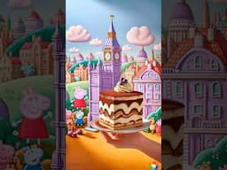 Peppa Pig Tiramisu #peppa #peppapig #peppapigcake #Food #Tiramisu #LondonViews #london #FoodArt #ai