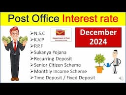 Post Office December 2024 Interest Rate | Latest Interest Rate Post Office Fixed Deposite