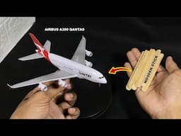 Making an Airplane model from wooden stick | Airbus A380 QANTAS