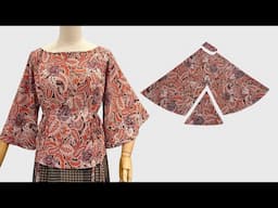 Cut and sew blouses easily | You don't need to be a tailor to sew this blouse