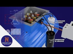 Como Conectar CONDENSADOR DE ARRANQUE Y CONDENSADOR DE MARCHA a Motor Trifasico con linea monofasica