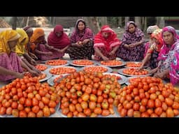 Tomato Chutney & Khichdi - Village Women Make Delicious Tomato Sauce & Khichdi to Feed 450+ People