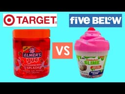 Target VS Five Below Slime REVIEW!!