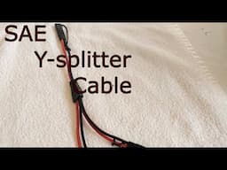 Using a SAE Y-Splitter Cable to connect two solar panels.