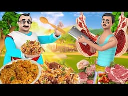 मटन बिरयानी वाला लडाई - Mutton Biryani Seller Fight Story in Hindi | 3D Animated Moral stories 2024