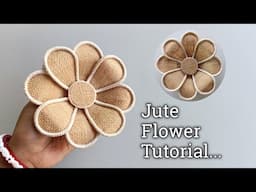 Easy burlap flowers tutorial | DIY Jute flower