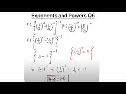 Exponents and Power / Class 8 math Exercise 12.1 Q6 /class 8 chapter 12 Exponents & Power Ex-12.1q6