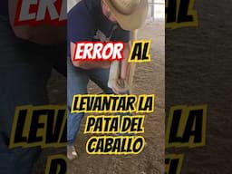 ¡No cometas este ERROR, al levantar la pata de tu caballo!