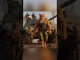 A cat in armed forces!? #cat #catlover #catvideos #catshorts #ai #aicat #aiart #armedforces