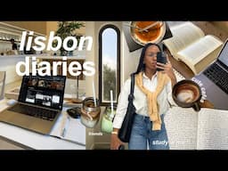 lisbon diaries | going to class, clothing haul, cafe study & productive college days!