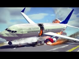 Emergency Landing ON THE ROAD - WILL IT SURVIVE ? Control was lost Airplane Crash Besiege - Plane