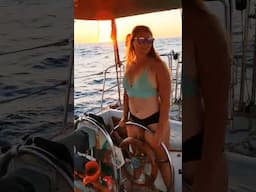 Sunset sailing in Greece in OCTOBER! How is it still this warm here?