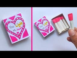 Cute DIY Love Gift Box | Match Box Gift Idea | No Time Love Gift Ideas 2025