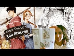 Illustrating my Medieval Comic's Cover Art (for Chapter 3) | Comics Art Vlog