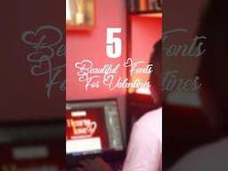 Here Are Five Beautiful Love Fonts for VALENTINE DESIGNS #shorts #graphicdesigner