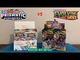 PRISMATIC EVOLUTIONS BOOSTER BOX vs EVOLVING SKIES BOOSTER BOX Pokemon Card Opening Battle!!