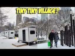 Early Spring? Walking To The Tiny Tiny Homes Village In St. James Park During A Snowy Groundhog Day