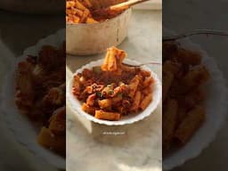 High protein and vegan tofu rigatoni pasta recipe 🍝 #veganuary #shorts