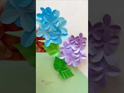 easy to make paper lilac 🌸 #paperflower #paperflowers #flowermaking #papercrafts #papercraft #craft