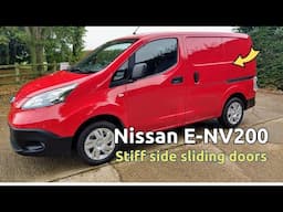 How to resolve stiff side sliding doors on a Nissan E-NV200 ?