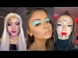 DRAW MY MAKEUP LOOK TIKTOK CHALLENGE | makeup compilation 2021