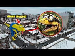 Drone Catches MINION.EXE DINOSAUR EATER IN REAL LIFE! (INFECTED DINOSAUR)