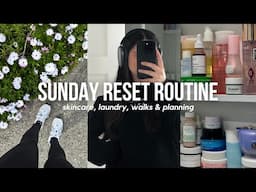 Productive Sunday Reset Routine 🧖‍♀️🌿 | Cleaning, Self-Care, Planning, Finances & More