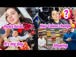 HAIR COLOUR CHANGE || HYDRA FACIAL || SHOPING || NAINA AKBAR FAMILY VLOGS