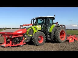 Winter tarwe zaaien met Claas Arion 660. Mts. Mellema Finsterwolde. 4K.