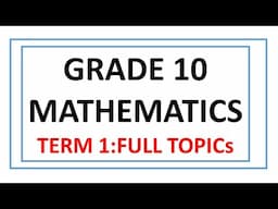 MATHEMATICS GRADE 10 TERM 1 GRADE 10  MFULL TOPICS ATHERMATICS GRADE 10 THUNDEREDUC