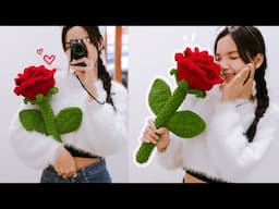 Crochet Chunky Rose Tutorial | Chenda DIY