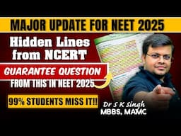 NTA NEET 2025 Latest Update | Hidden Lines from NCERT Biology | NEW NCERT Update for NEET 2025