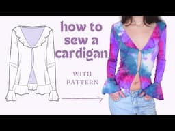 how to sew a cardigan with flounces - step by step sewing tutorial