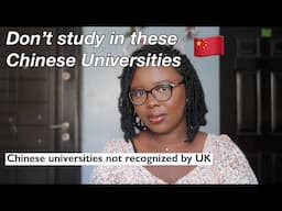 10 Chinese Medical Universities NOT Recognized by UK | DON'T STUDY IN THESE CHINESE UNIVERSITIES