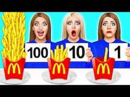 चॉकलेट चैलेंज की 100 परतें | मजेदार भोजन की स्थिति Multi DO Food Challenge