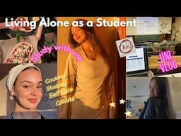 UNIVERSITY Day Routine🎓✨نهار ديال القراية و العيشة بوحدي✨(Cooking, Studying, Cleaning and SelfCare🎀)