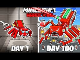 I Survived 100 Days as a MECHA SPIDER in HARDCORE Minecraft