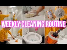 WEEKLY CLEANING ROUTINE // STAY AT HOME MOM CLEANING MOTIVATION // BECKY MOSS // CLEAN WITH ME 2025