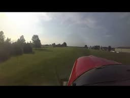 Low Pass and Landing on Grass Strip in Kansas