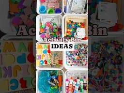 8 Activity Bin Ifeas! #homeschool #sensoryplay