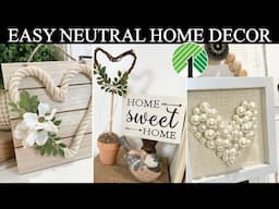 DOLLAR TREE (EASY CRAFTS) Neutral Farmhouse DIY Decor