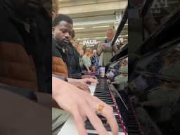 When You're Both In Sync! #piano #albertammons #blues #publicpiano #music #boogiewoogiepiano