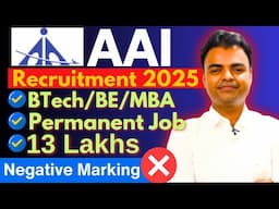 AAI Junior Executive Recruitment 2025, AAI Notification 2025 New Govt Job Vacancy for BTech MBA 2025